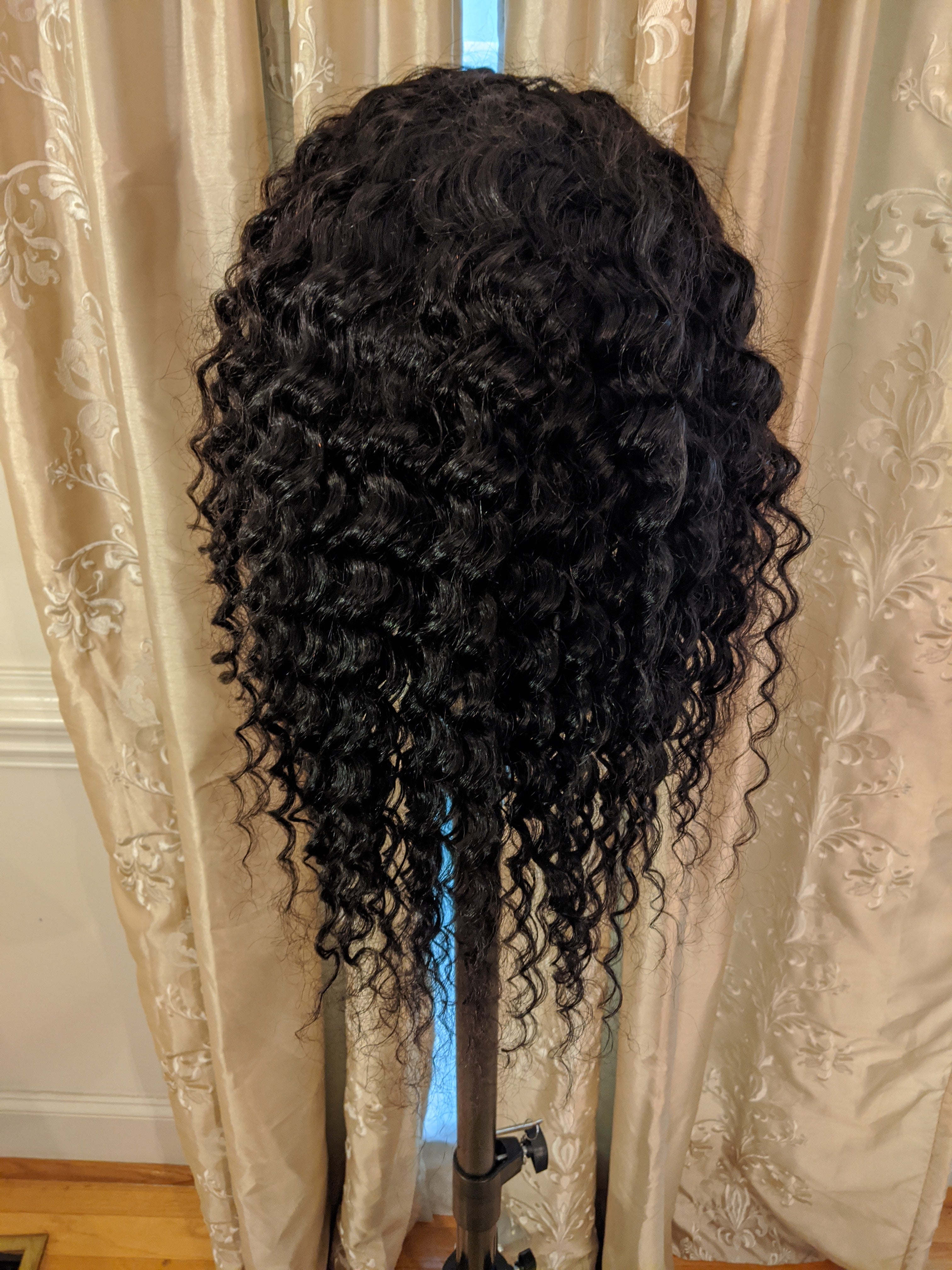 13 x 4 Transparent 20" Long Front Lace Deep Wave Wig - Modern Angles HAIR