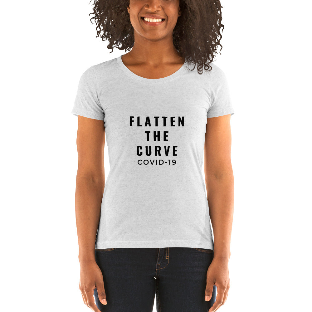 Flatten the Curve Ladies' short sleeve t-shirt - Modern Angles HAIR